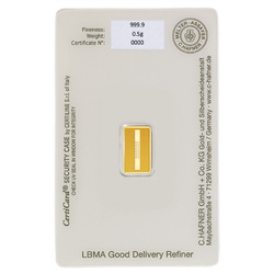 Lingou de aur 0,5 g C Hafner
