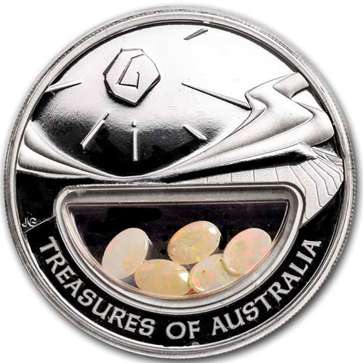 Poklady Austrálie: Opály 1 oz Stříbro 2008 Proof