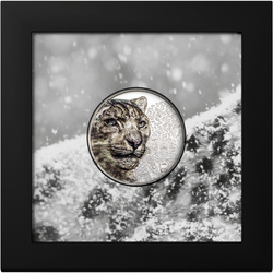 Mongolia: Leopardo de las Nieves 1 oz Plata 2024 Prueba Ultra Alto Relieve
