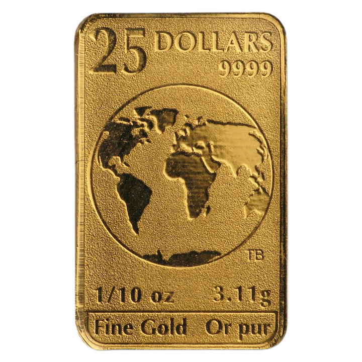 Set de monede-lingou de aur 5 × 1/10 uncie de aur Royal Canadian Mint 2016
