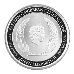 St. Lucia: Whiptail Lizard 1 oz Silver 2020