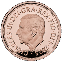 Gran Bretaña: El Soberano 2025 Juego de cinco monedas de oro proof