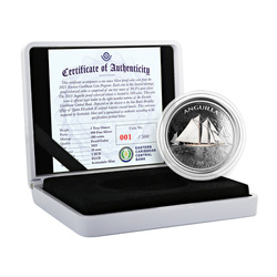 Anguilla: Sailing Regatta coloured 1 oz Silver 2021 Proof