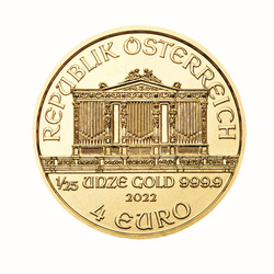 Vienna Philharmonic 1/25 oz Gold 2022