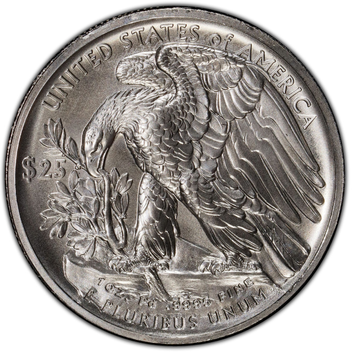 Amerikai sas 1 uncia palládium 2017 magas domborzatú - ANACS MS70 Kibocsátás első napja