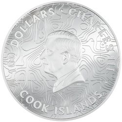 Cook Islands: Topography - Grand Canyon kolorowany 1000 gramów Srebra 2024 Proof