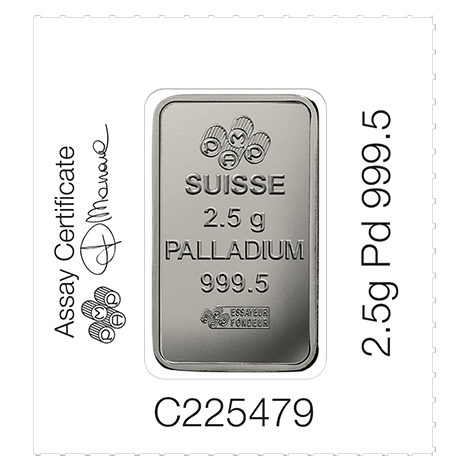 Lingotes multigramo 4 x 2,5 gramos Oro, Platino, Paladio, Plata