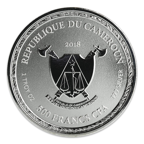 Cameroon: Imperial Dragon 1 oz Silver 2018