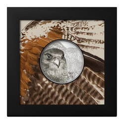 Mongolsko: Mongolský sokol 3 unce stříbra 2023 Proof Ultra High Relief