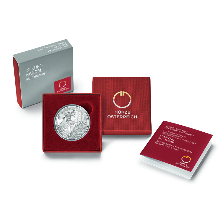 The White Gold of Hallstatt - Salt Trading 20 euro Argento 2024 Proof