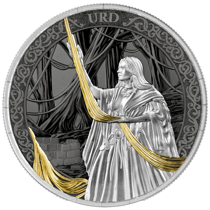 Set de monede de argint aurite Norns 3 × 1 uncie de argint 2026