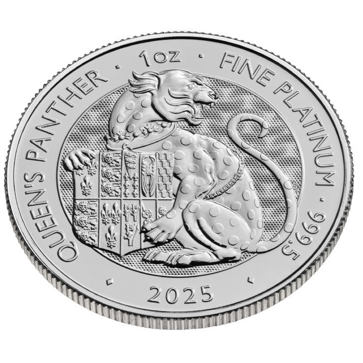The Royal Tudor Beasts: The Queen's Panther 1 oz Platinum 2025