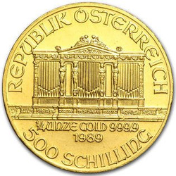 Filarmónica de Viena 1/4 oz Oro 1989