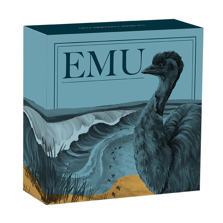 Australský emu barvený 1 unce stříbra 2025