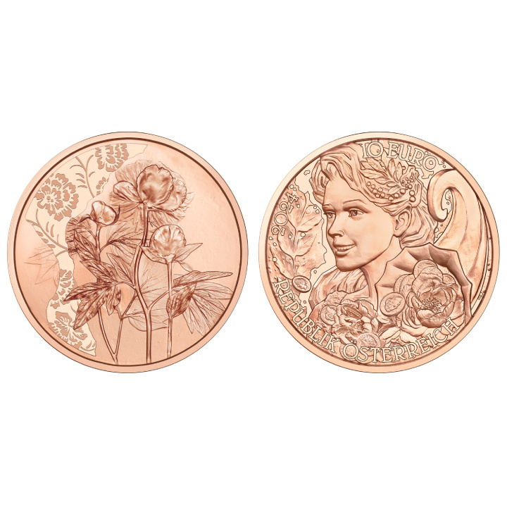 The Peony 10 Euro Miedź 2024