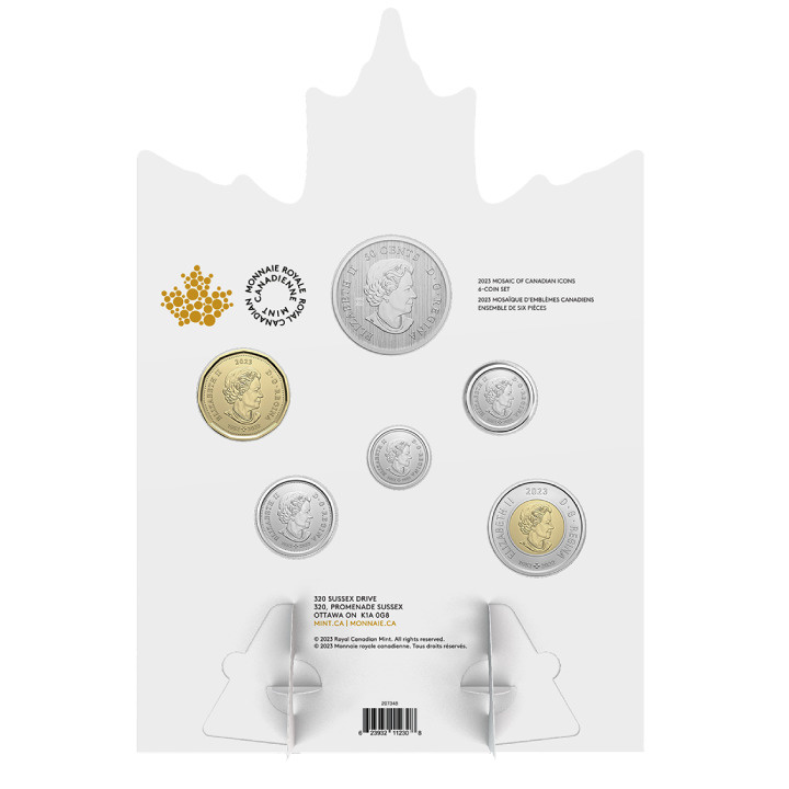 Set Canada: Mosaico di icone canadesi 6 monete 2023