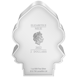 Niue: Csillagok háborúja – Ackbar admirális színezett Chibi érme, 1 uncia ezüst, 2022, tükörveret