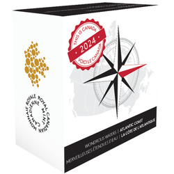 Canada: Questo è il Canada - Acque meravigliose “Costa Atlantica” $20 Argento 2024 Proof