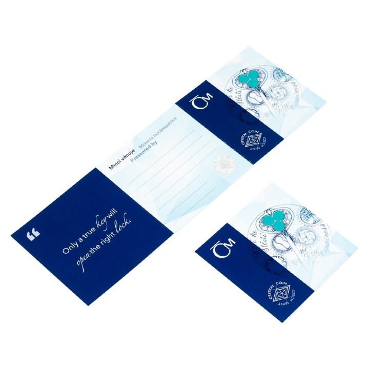 Niue: Moneta di cristallo - La chiave della felicità $2 Argento 2022 Proof