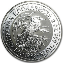 Kookaburra, 2 onzas de plata, 1993