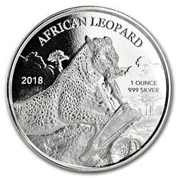 Ghana : Léopard 1 once d'argent 2018