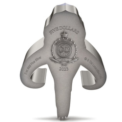 Niue: Star Wars The Mandalorian - Mythosaur 2 once d'argento 2023 Antiqued Shaped Coin