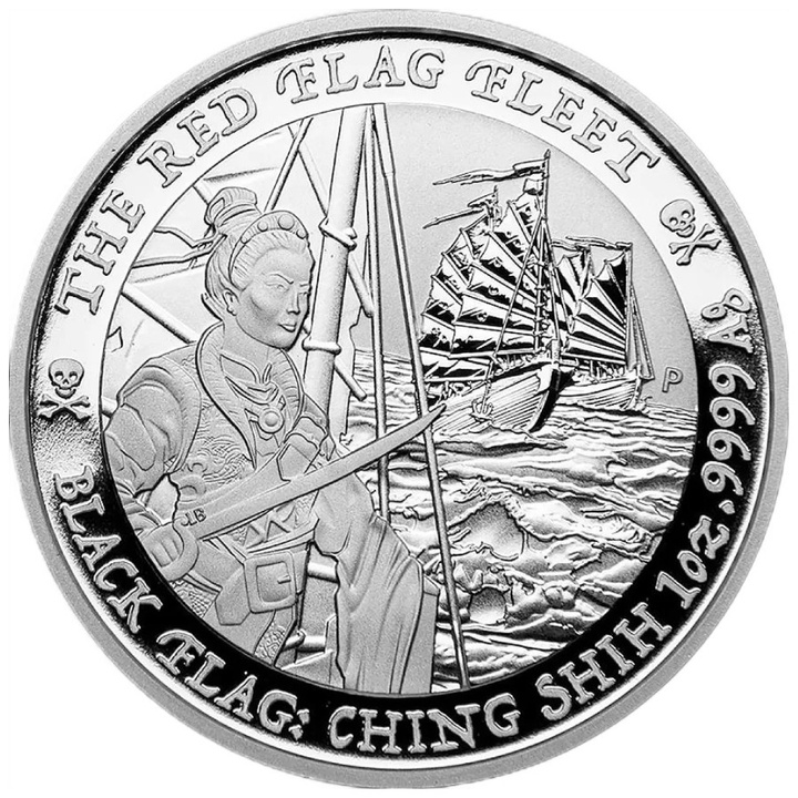 Tuvalu: Black Flag - The Red Flag Fleet 1 oz Silver 2021