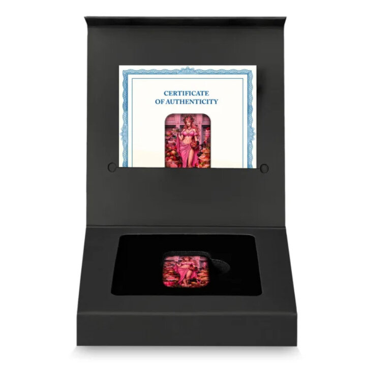 Sztabka Asturmint: The Deadly Seven Sins - Gluttony kolorowana 2 uncje Srebra 2024 Antique Finish