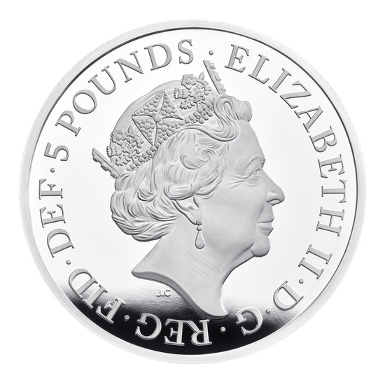 The Queen's Reign Honours and Investitures Stříbro £5 2022 Proof Piedfort Coin