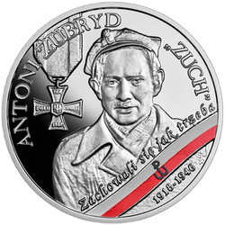 Silbermünze NBP: Verfluchte Soldaten - Antoni Żubryd „Zuch“ 10 zł Silber 2022 Proof Mappe/Etui