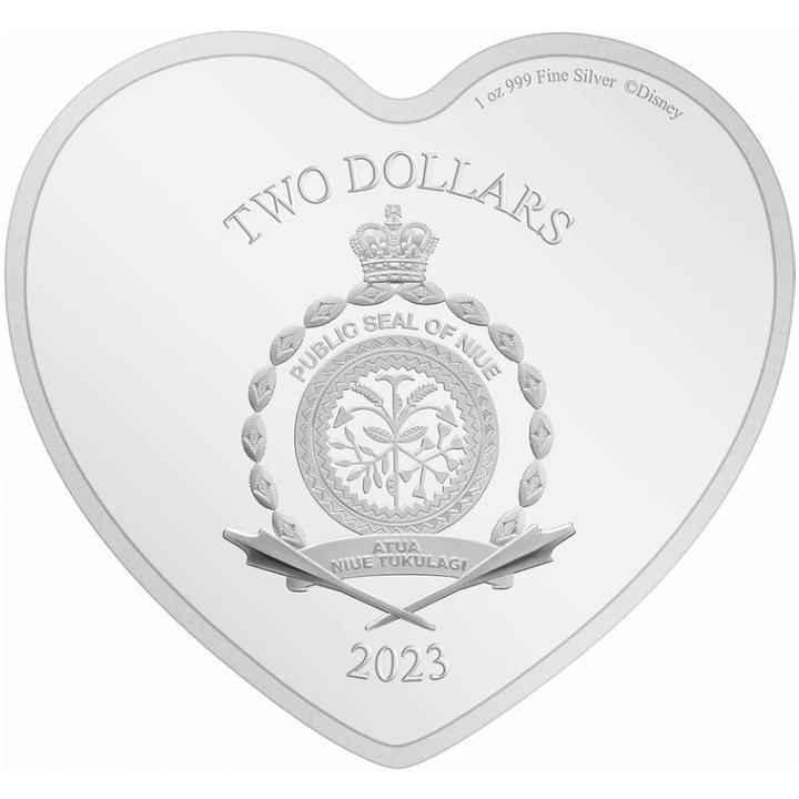 Niue: Disney - L'amore vince sempre colorato 1 oncia d'argento 2023 Proof