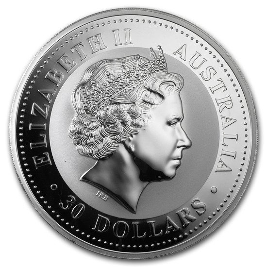 Kookaburra 1000 gramos Plata 2008