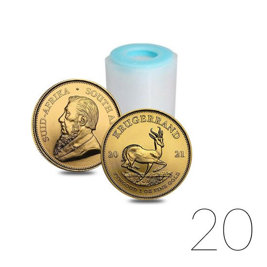 Krugerrand 1 uncja Złota 2021 PAKIET 20 SZTUK