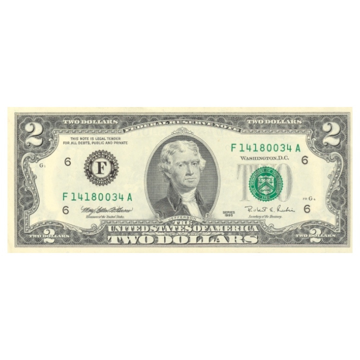Bancnot SUA 2 dolari 2 U.S. dollars / 2 USD UNC 100 bucăți