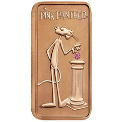 Sztabka Pink Panther 1 uncja Różowego Złota 2018 Diamond