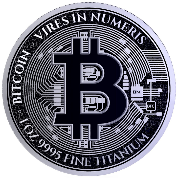 Bitcoin 1 oncia Titanio 2026