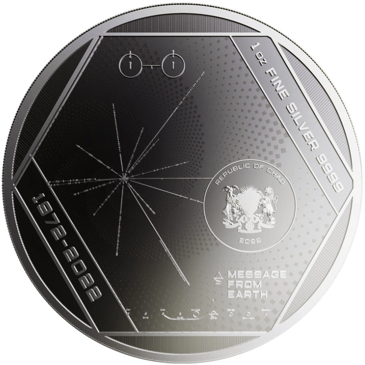 Ciad: Pioneer Plaque 1 oncia d'argento 2022 Proof