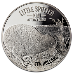 Kiwi 5 uncí stříbra 2018 Proof