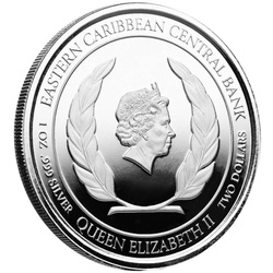 St. Vincent & The Grenadines: War Ship kolorowany 1 uncja Srebra 2022 Proof (Milkspot)