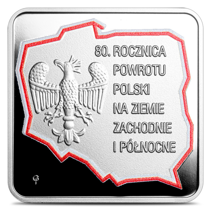 80° anniversario del ritorno della Polonia nei territori occidentali e settentrionali 10 zł Argento 2025 Proof