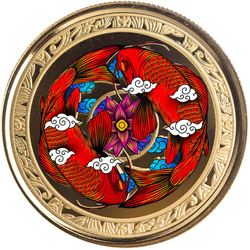 Fiji: Koi Fish coloured 1 oz Gold 2023 Proof