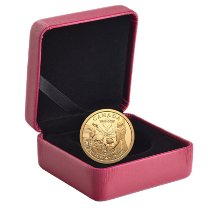 Canada: 80ᵗʰ Anniversary of the End of the Second World War in Europe 1/4 oz Gold 2025 Proof