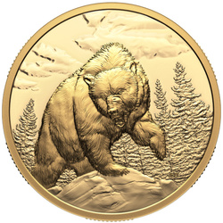 Canada: Great Hunters - Grizzly Bear $200 Gold 2023 Proof Ultra High Relief Coin