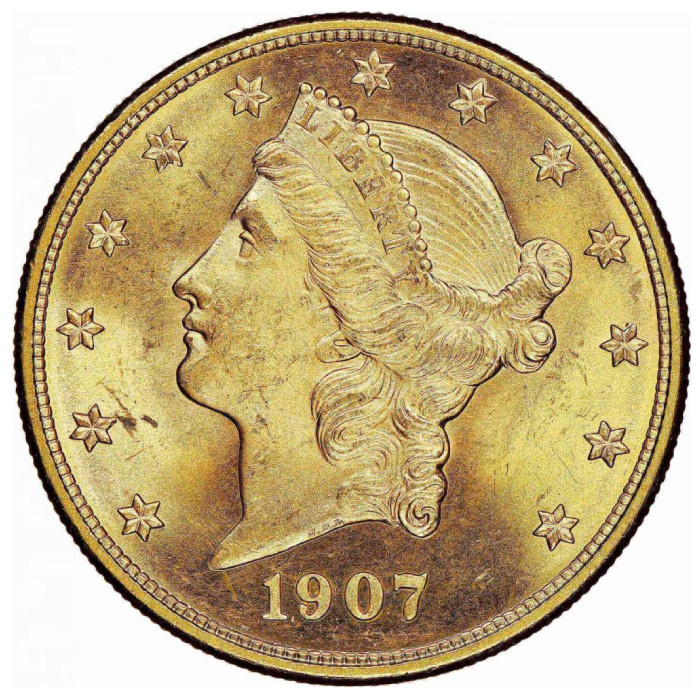 Liberty Head $20 Gold 1907