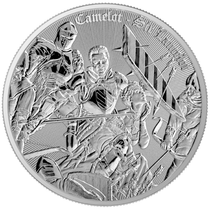 Niue: Camelot - Sir Lancelot 1 oz stříbrná mince 2024 Matte