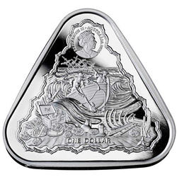 Treasure Shipwrecks: Vergulde Draeck 1 oz Silver 2020