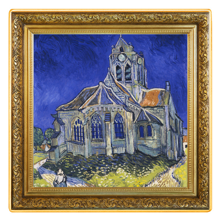 Niue: Vincent van Gogh - The Church at Auvers coloured 1 oz Silver 2023 Gilded Proof Coin