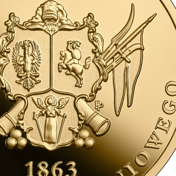 160° anniversario della Rivolta di gennaio 200 zł Oro 2023 Proof