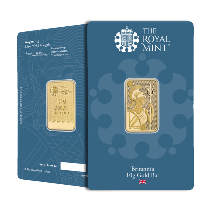 The Royal Mint - Lingote de oro Britannia de 10 gramos