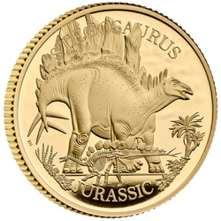 Dinosaurs: Iconic Specimens - Stegosaurus 1/4 oz Gold 2024 Proof